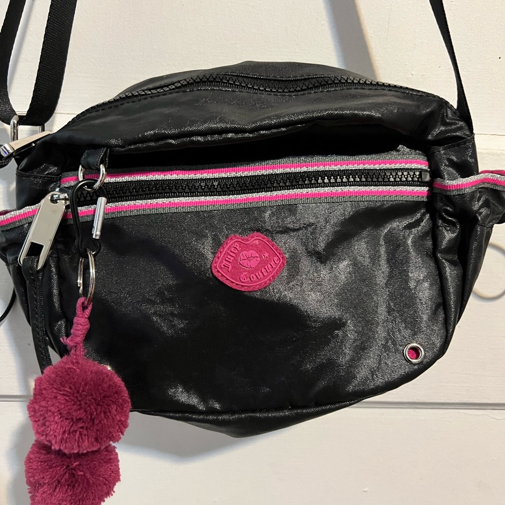 Juicy Couture Black and Pink Crossbody Bag